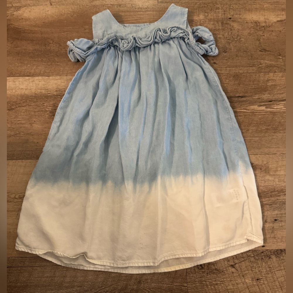 Toddler Artisan Ny Blue Sleeveless Sundress with Square Neck